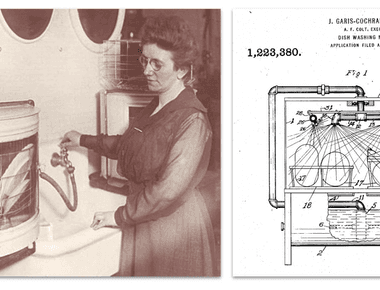 The first commercially successful dishwasher was patented in 1886 by josephine g cochran it used water pressure instead of scrubbers to be more gentle on the dishes