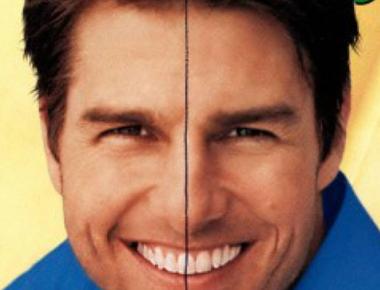 Tom cruise has an asymmetrical face