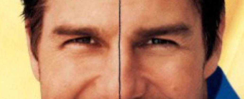 Tom cruise has an asymmetrical face