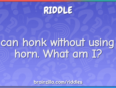 I can honk without using a horn goose