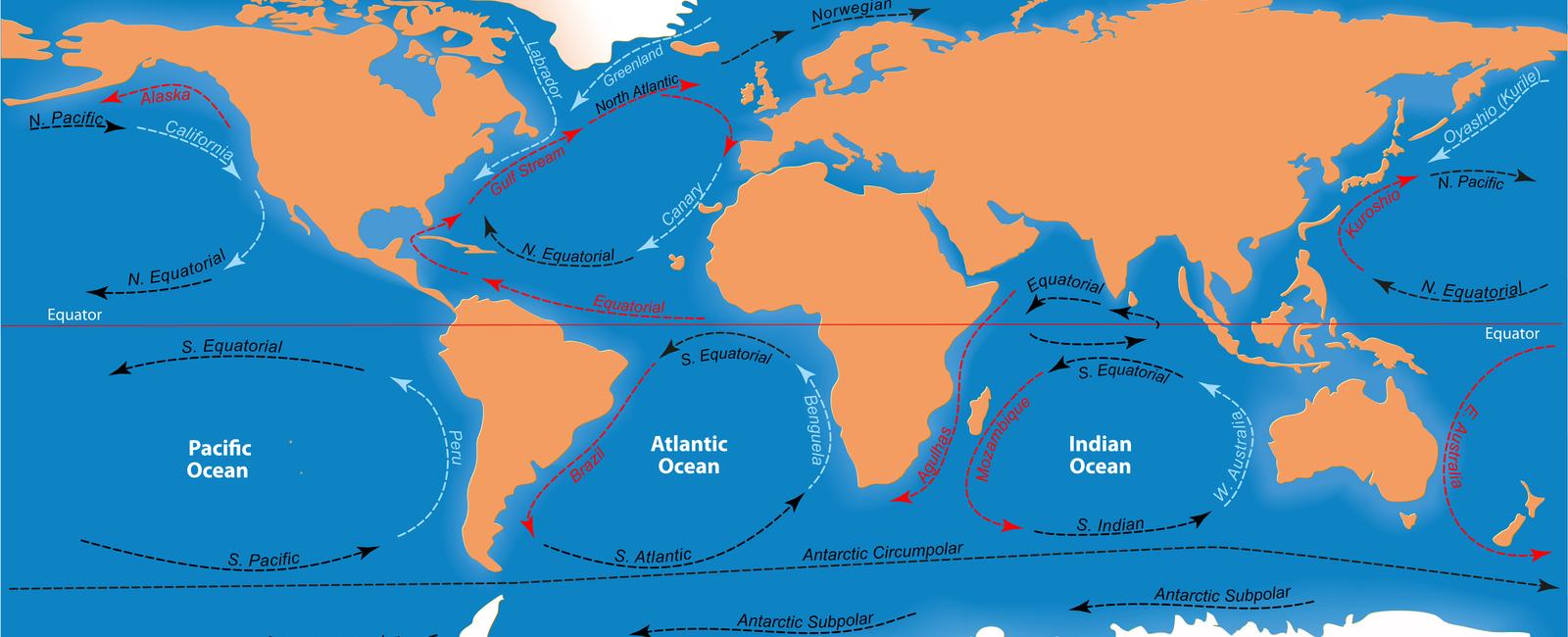 The pacific ocean has double the area and over double the water volume of the atlantic ocean