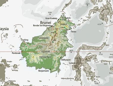 The world s third largest island is borneo which is about the size of texas