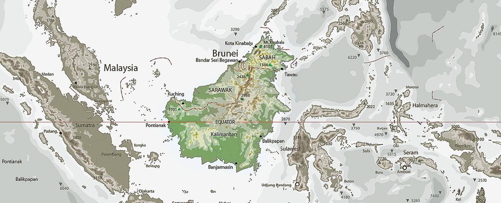 The world s third largest island is borneo which is about the size of texas