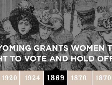 Wyoming was the first state to give women the right to vote in 1869