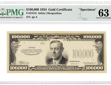 The single largest bill ever printed was a gold certificate issued in 1934 for 100 000