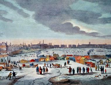 It was so cold in 1684 that the thames river in england froze solid for two months