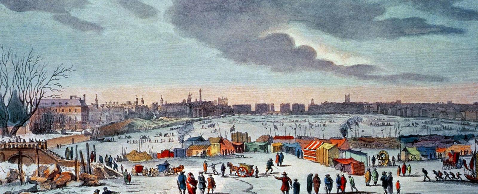 It was so cold in 1684 that the thames river in england froze solid for two months