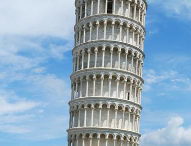 The leaning tower of pisa was never actually straight to begin with and the design was flawed from the beginning