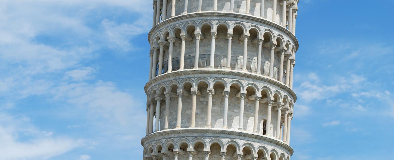 The leaning tower of pisa was never actually straight to begin with and the design was flawed from the beginning