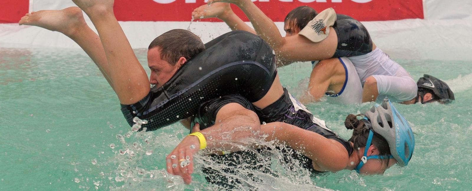 Every year in finland people compete to see who can carry their wives fastest and farthest