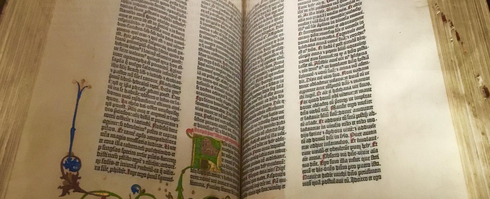 The first printed book was in german