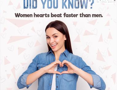 Women s hearts beat faster than mens