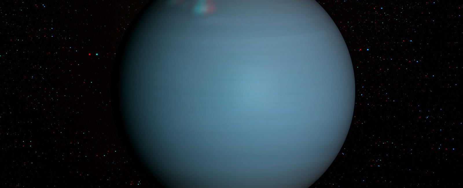Uranus is blue due to high concentrations of methane in its atmosphere which absorbs the sun s red light and reflects blue light back into space