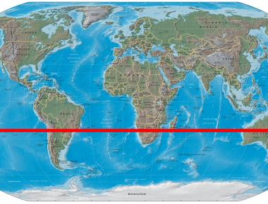 What continent is cut into two fairly equal halves by the tropic of capricorn australia